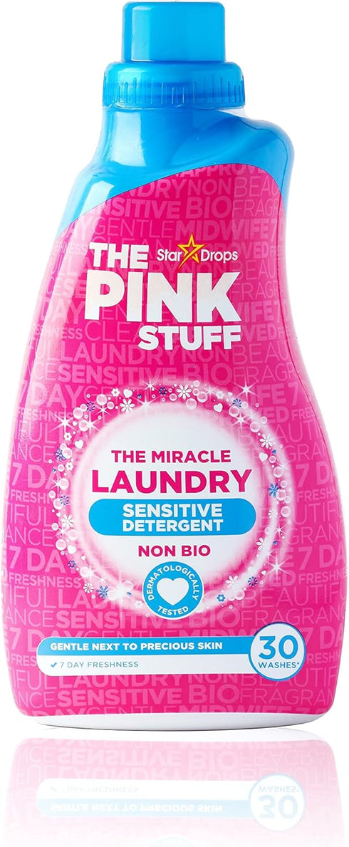 Stardrops - The Pink Stuff - 32oz Pack of 2 Miracle Laundry Sensitive Non Bio Liquid