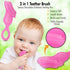 Brilliant Oral Care Baby’s First Toothbrush, Pink, Smooth Silicone Bristles for Ages 4+ Months
