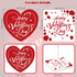 LOVSME 40Pcs Valentine's Day Paper Plates, Heart Party Disposable Dinnerware Plates and Napkins, Happy Valentines Day