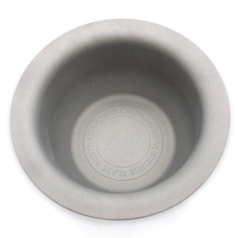 Vikings Blade Luxury Shaving Soap Bowl, Sandblasted Steel, Unbreakable, Tactile Texture, 3.55” Diameter, Great for Most