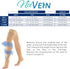 NuVein Medical Compression Stockings, 20-30 mmHg Support, Thigh Length Hose, Open Toe, White, Medium for Women & Men.