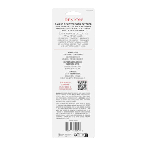 Revlon Callus Remover, Foot File for Wet or Dry Skin, Easy to Use Pedicure Tool (Pack of 1)