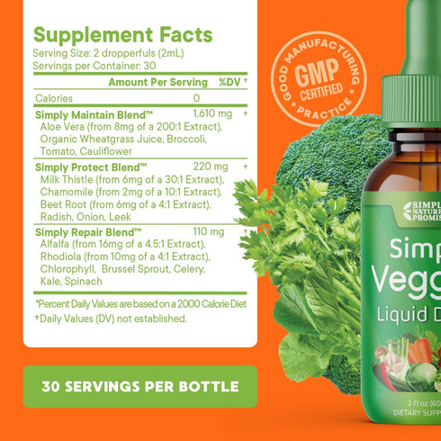 Simply Nature's Promise - Fruit and Vegetable Liquid Drops, Whole Food Superfoods, Made in The USA