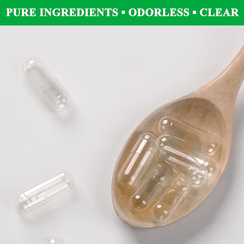 WANANFU Size 000 Empty Capsules Vegetarian (100 Count) Bundle with Micro Lab Spoon, Clear Fillable Veggie Pill Capsules 000 for Making Your Own Supplements