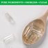 wananfu Size 0 Empty Capsules Vegetarian (100 Count) Bundle with Micro Lab Spoon, Clear Fillable Veggie Pill Capsules Size 0 for Making Your Own Supplements