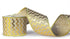 Gold Wired Christmas Tree Ribbon, 2.5 Inch Burlap, 6 Rolls 36 Yards Metallic Glitter Crafts for Gift Wrapping, Bows,