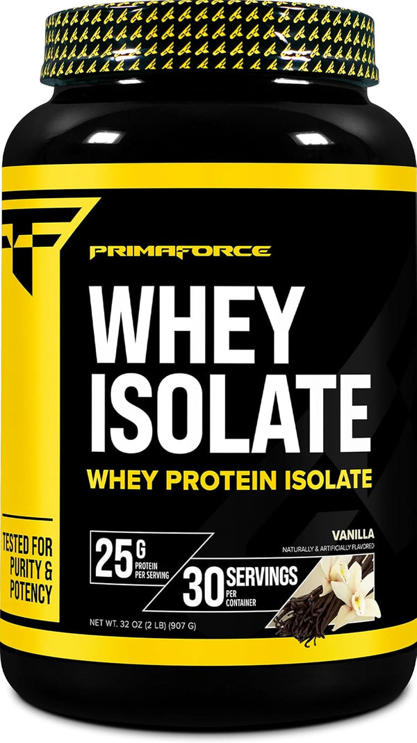 Primaforce Whey Protein Isolate Powder, Vanilla, 2 lbs, Non-GMO, Gluten Free