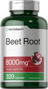 Horbaeach Beet Root Powder Capsules 8000mg | 320 Pills | Non-GMO, Gluten Free High Potency Herbal Extract Supplement