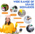 12 Pcs Scrub Brush for Cleaning, Heavy-Duty Brushes with Flexible Stiff Bristles for Shower & Kitchen