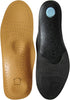 Thin Leather Insoles for Men, Arch Support for Pain Relief from Heel Spurs and Plantar Fasciitis, Brown, Women's