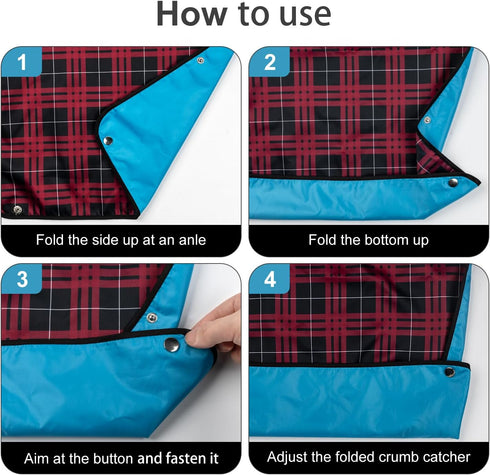 VOPHIA Washable Adult Bibs for Women - Reusable Waterproof Clothing Protector with Crumb Catcher Option