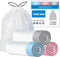 mufanyu 4 Gallon 60 Counts Drawstring Trash Bags, 4 Gal Unscented White Small