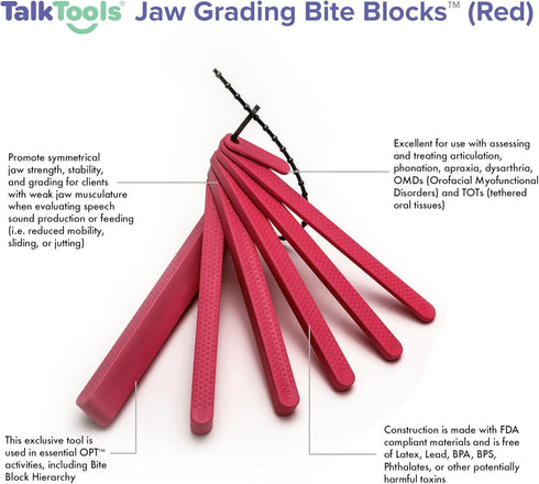 Set 2 TalkTools Dental Bite Blocks | Therapy Tools to Improve Chewing and Biting Dental Bite Blocks Oral Opener Mouth