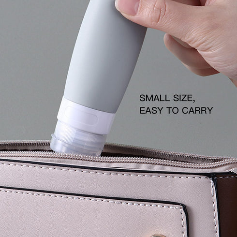 Portable Soft Silicone Travel Bottles Set, 6 Pack Leakproof Cosmetic Toiletry Containers (Pink+Green+Grey)