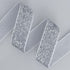 YYCRAFT 5 Yards Glitter Elastic Ribbon 5/8" for Headbands Hair Ties (Silver)