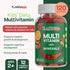 YumVs Kids Multivitamin Gummies - 120 Count, Fruit Flavored Chewable Children's Multivitamin with 12 Minerals &