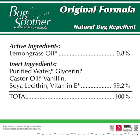 Bug Soother Spray 8 oz, Natural Insect, Gnat and Mosquito Repellent for Adults, Kids, and Pets