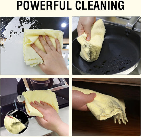 Microfiber Cleaning Cloths Roll, 75 Pack, 11.8" x 11.8", Lint Free, Quick Dry, Ultra Absorbent, Reusable Rags