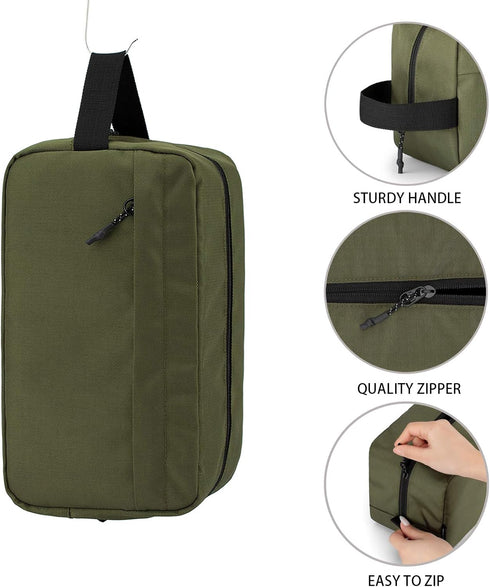 Vorspack Large Travel Toiletry Bag for Men, Water Resistant Hanging Dopp Kit for Toiletries Accessories