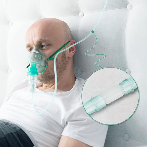 Oxygen Tubing Connector, 360° Rotation Cannula Connector to Avoid Tangles, Tubing Swivel Connector O2 Connector