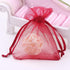 Wuligirl 100pcs Sheer Organza Bag 4X6 with Drawstring - Jewelry Pouches for Party Wedding Favors