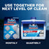 Finish Dishwasher Cleaner Tablets, 4 Count, Hygienically Cleans Hidden Grease, 4 Month Supply