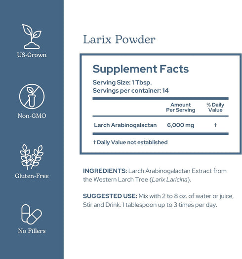 Immune Immunity (3 oz 85 Eclectic Herb - Larix Powder | Natural + Gut Health Support | Larch Laricina | & Gut Flora