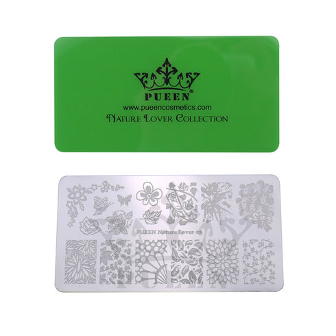 PUEEN Nail Art Stamping LOVE BOX II 02-4 Lover Collection Plates, 125x65mm, Nailart Accessories Kit
