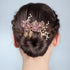 NUOBESTY 4Pcs Handmade Wedding Hair Clip Comb, Pearl Floral Leaf Hair Accessories for Women (Purple)