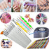 Nail Art Kit with 30 Striping Tape, 4 Striping Roller Box, 12 Colors Rhinestones, 5 Dotting Pens & 15 Brush Set