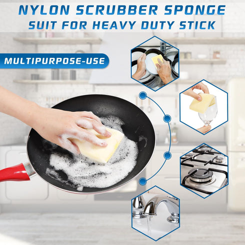 Household,12Pad All-Purpose Non Scratch SpongesSponges Kitchen for Washing and Cleaning Dishes, Non-Stick