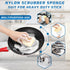 Household,12Pad All-Purpose Non Scratch SpongesSponges Kitchen for Washing and Cleaning Dishes, Non-Stick