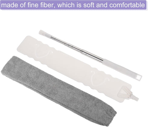 Cleaning Duster with Extendable Pole, 25 to 56 Inch, Removable Bendable Gap Brush, White