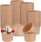 zisiueel 100 Pieces Ice Cream Cups Paper Disposable Sundae Bowls brown Paper Hot