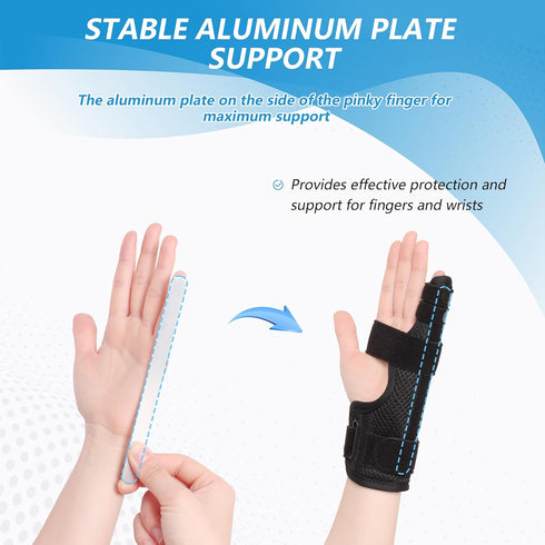 Pinky Finger Splint, Finger Splint for Broken Finger, Trigger Finger, Metacarpal Splint Hand Brace for Tendonitis Pain
