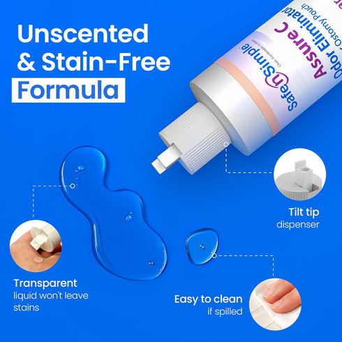 Safe n' Simple Assure C, Clear Lubricating Ostomy Pouch Deodorant, 4 Fluid Ounce