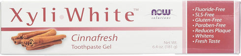 Now Foods Xyliwhite Cinnafresh Toothpaste Gel - 6.4 Ounces (Pack of 4)