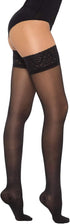 Healthweir Sheer Compression Thigh High Stockings for Women - 15–20 mmHg - Black - Medical Support Hose