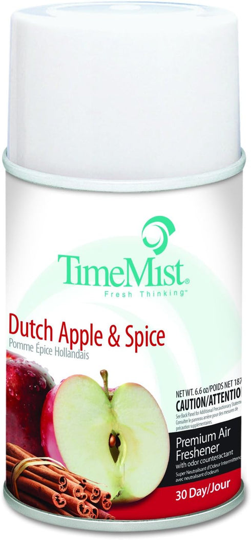 TimeMist 1042818EA Metered Fragrance Dispenser Refill, Dutch Apple & Spice, 6.6 oz Aerosol.