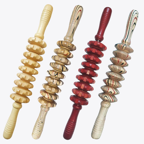 Wood Therapy Massage Tools Manual Massage Roller Stick for Body Sculpting, Maderoterapia Kit- Cellulite Massager