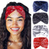 Urieo Knotted Boho Bandanas Headband, Paisley Hair Turban for Women, Sport Yoga (Pack of 4) (A)