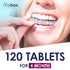 Retainer Cleaner Tablets, Denture Cleaning Tablets, Aligner Cleaner - 120 Tablets, Mint Flavor, Kills 99.9% of Bacteria