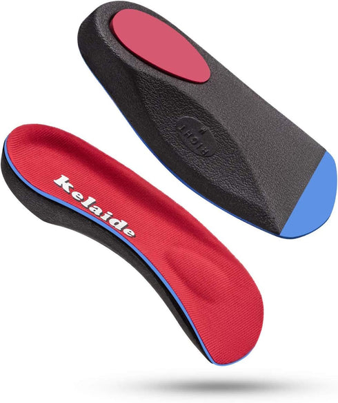 Kelaide 3/4 Orthotic Inserts for Plantar Fasciitis – Neutral Arch Support Insoles for Flat Feet and Heel Pain Relief