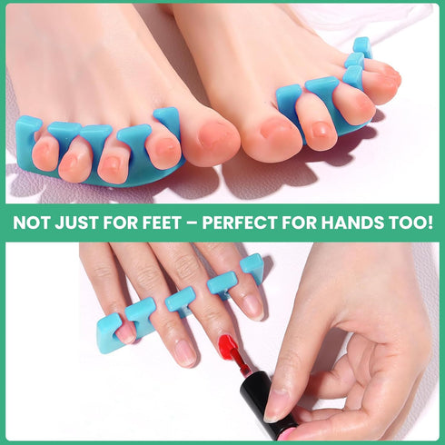 Iconikal 8-Pack Pedicure Gel Toe Separator - Soft Reusable Bunion Relief Spa Day Foot Care Supply