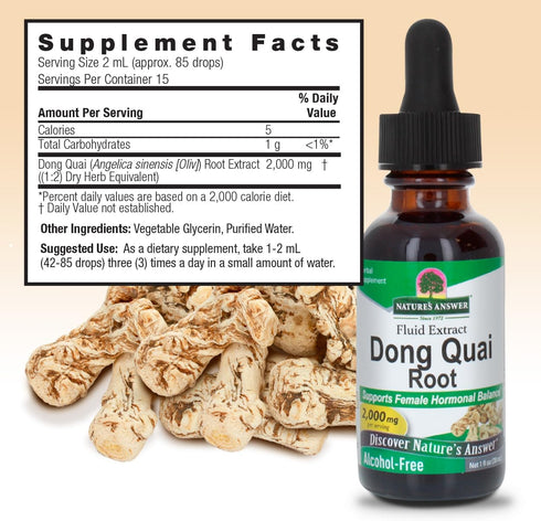 Nature's Answer Dong Quai Women's Support Supplement, Liquid Extract, 1 oz