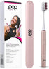 Pop Sonic Go Plus Travel Electric Toothbrush (Rose Gold) | 2 Speeds with 18000-24000 Vibrations Per Minute, Ultimate Set