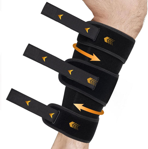 Hiball Adjustable Calf Brace for Men Women, Lower Leg Compression Wrap, Calf