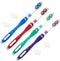 4pc Adult Medium Bristles Toothbrush with Caps, Comfort Hold Deep Clean, Cheek & Tongue Cleaner, Travel TSA Approved