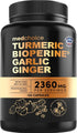 4-in-1 Turmeric and Garlic Supplements - 2360 mg Turmeric Ginger Root Capsules with Garlic for Joint, Digestion &