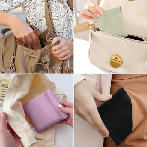BUSOHA 6 PCS Small Makeup Bag for Purse, Mini Portable Cosmetic Bags for Women, Small Travel Kit Storage Pouch